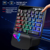 V400RGB one -handed thin -film keyboard left hand mechanical hand feels chicken one -handed backlit keyboard 35 key withdrawal wholesale