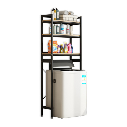 Balcony washing machine rack floor-to-ceiling storage rack locker above toilet drum pulsator flip bathroom