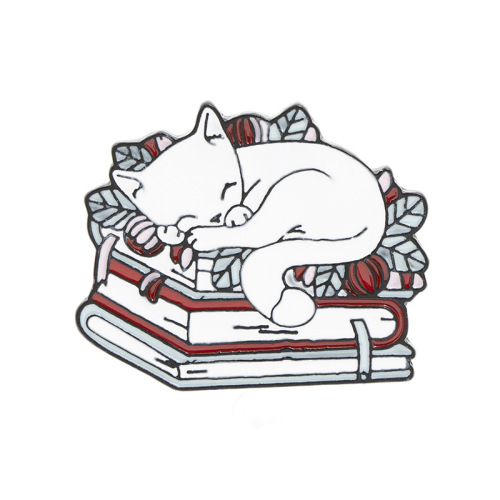 Wish hot-selling new European and American cartoon cute cat napping sleeping cat brooch student denim bag badge accessories