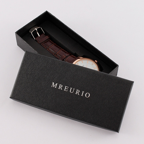 MREURIO brand watch gift box, original packaging box, high-end cross pattern watch box, dropshipping from the source manufacturer