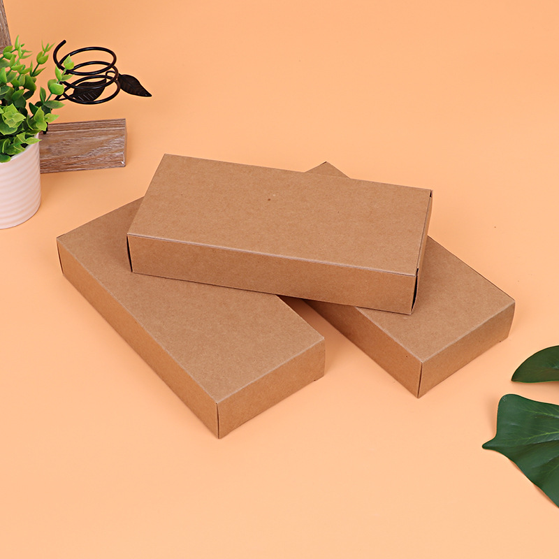 厂家定制牛皮纸盒食品包装盒彩印礼品盒饰品创意抽屉盒可定做logo|ru