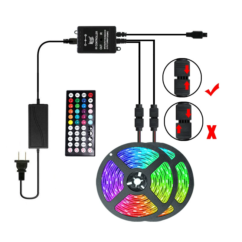Новое взрывное LED-лампа с набором 5050RGB длиной 10 метров 300 свет 12V44 инфракрасная музыка ритм звуковой контроль лампа