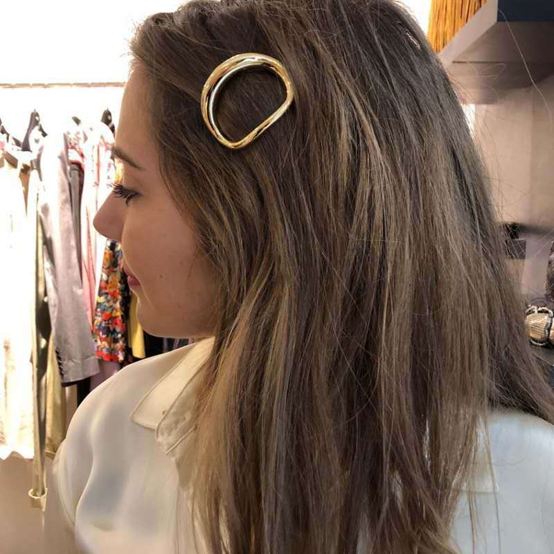 Korean Metal Circle Hairpin Back Head Clip Headdress Elegant Word Clip Wholesale display picture 14