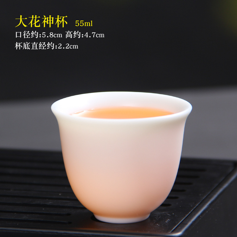 Winjiang dehua porcelana blanca Kung Fu taza de té oveja grasa Jade taza de té hecha a mano cerámica pequeña taza de té hogar taza individual