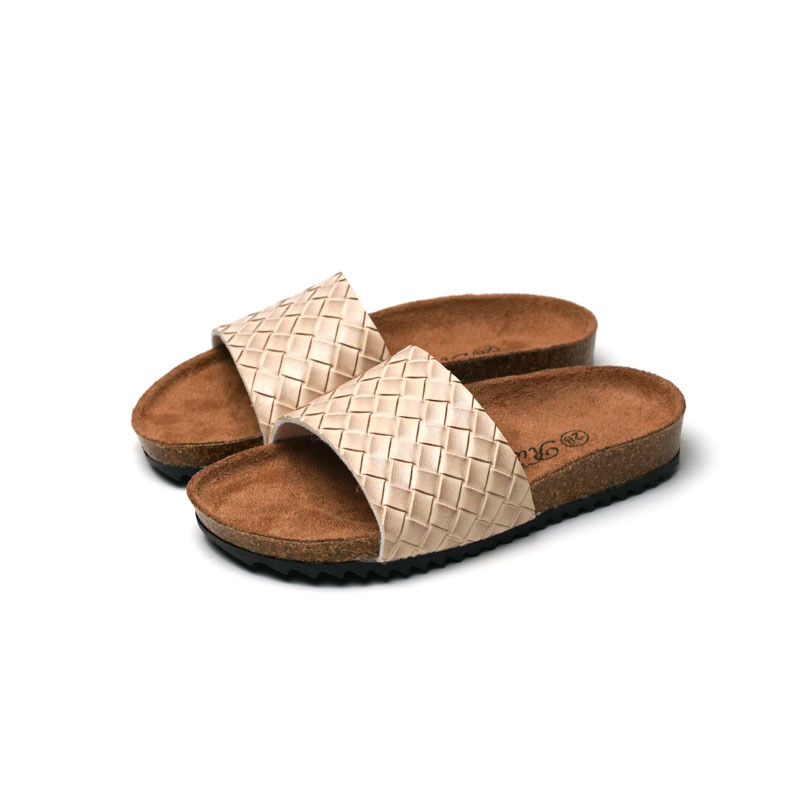Rui foot 2021 Spring and summer children cork slipper Boy leisure time sandals  non-slip girl Beach shoes student