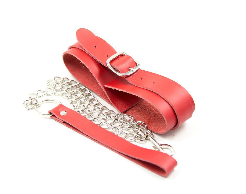 Productos novedosos para adultos al por mayor: collares de cuero, correas para perros, cadenas de tracción, collares para perros, anillos para el cuello, cadenas para el cuello.