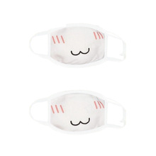 亚马逊爆款可爱搞笑纯棉白色口罩防尘动漫搞怪趣味搞笑动漫口罩