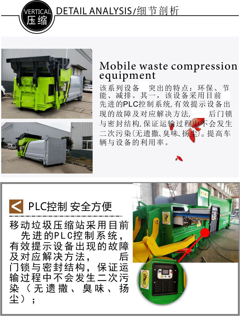 处理70吨压缩垃圾箱