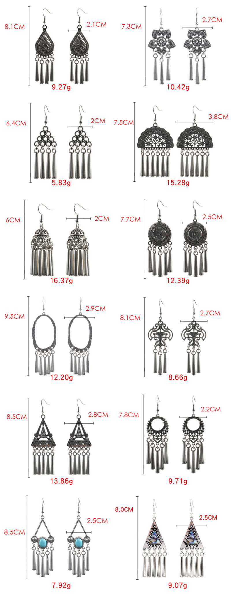 20g Weight Earrings Event & Party Supplies Drop Earrings Classification 1 Pair Quantity 1 Pair Ethnic Style Tassel Flower Alloy Plating Hollow Out Women's Drop Earrings
