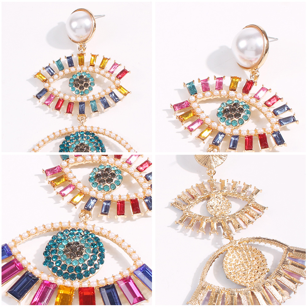 Fashion Earrings For Women New Devil's Eye Series Earrings Fashion Diamond Color Earrings Women display picture 6