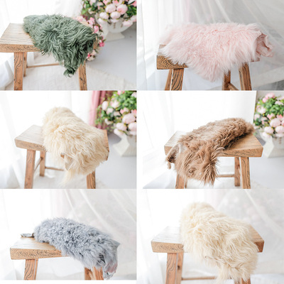 Newborn Photography Lambswool Cushion One hundred days baby baby photograph background Foreshadowing full moon children Photography prop