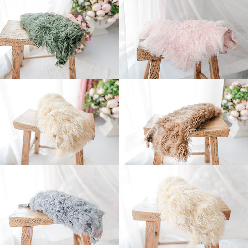 Newborn Photography Lambswool Cushion One hundred days baby baby photograph background Foreshadowing full moon children Photography prop