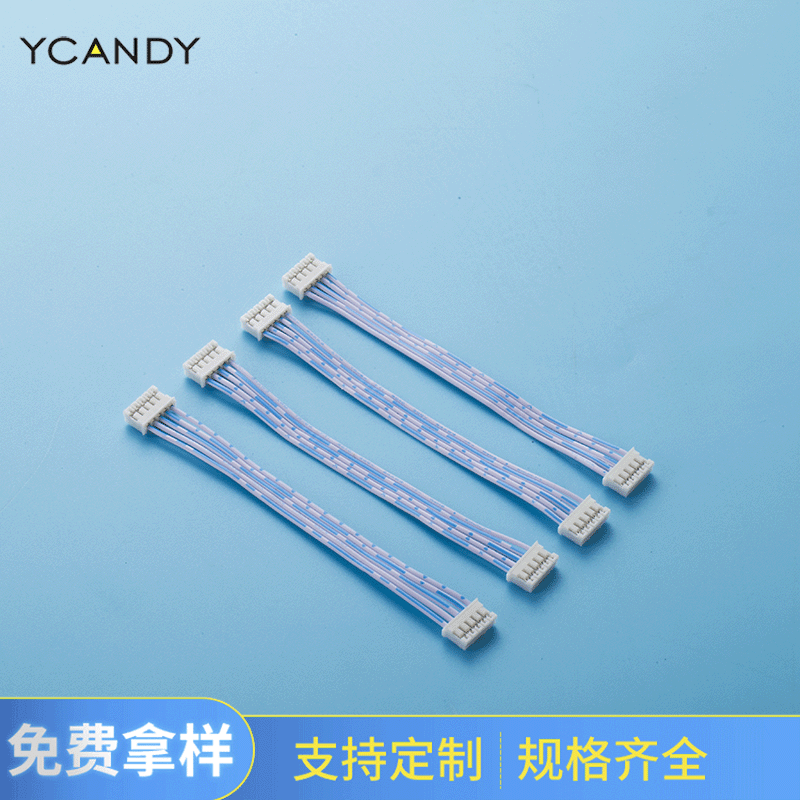 PVC线束厂家LED灯条连接线 NH1.0带扣转PH2.0红黑端子线6PIN加工