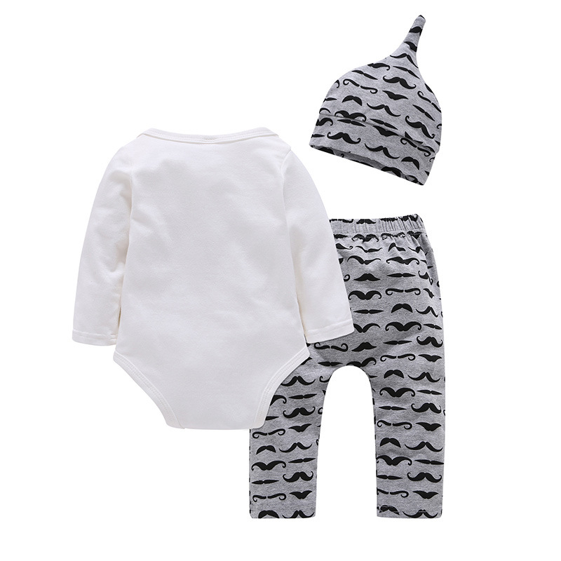 Baby Suit Baby Long-sleeved Triangle Top Trousers Suit display picture 3