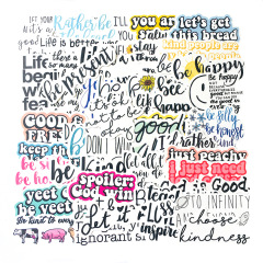 50 English handwritten motivational text Medusa suitcase helmet sticker smiling face notebook matte waterproof sticker