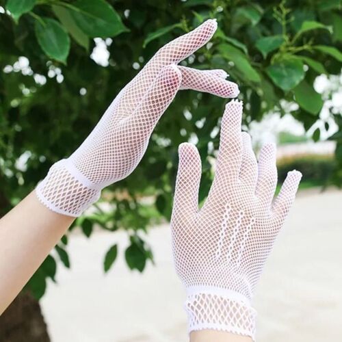 Factory direct sales European and American style sexy lace mesh gloves dark sexy bar nightclub stage bride