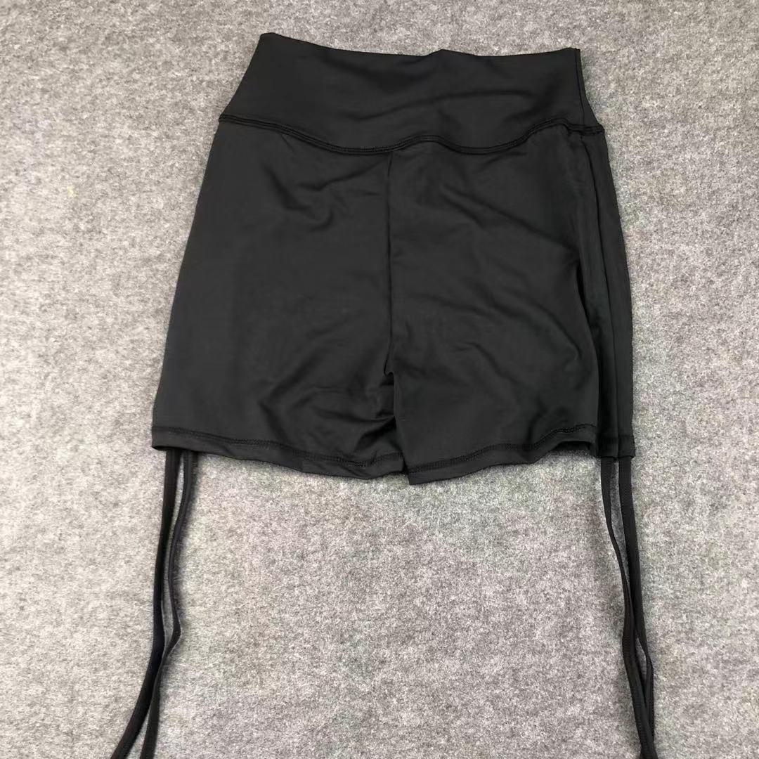 Pantalones de yoga de secado rápido elásticos de cintura alta ajustados con cordón NSLX16819