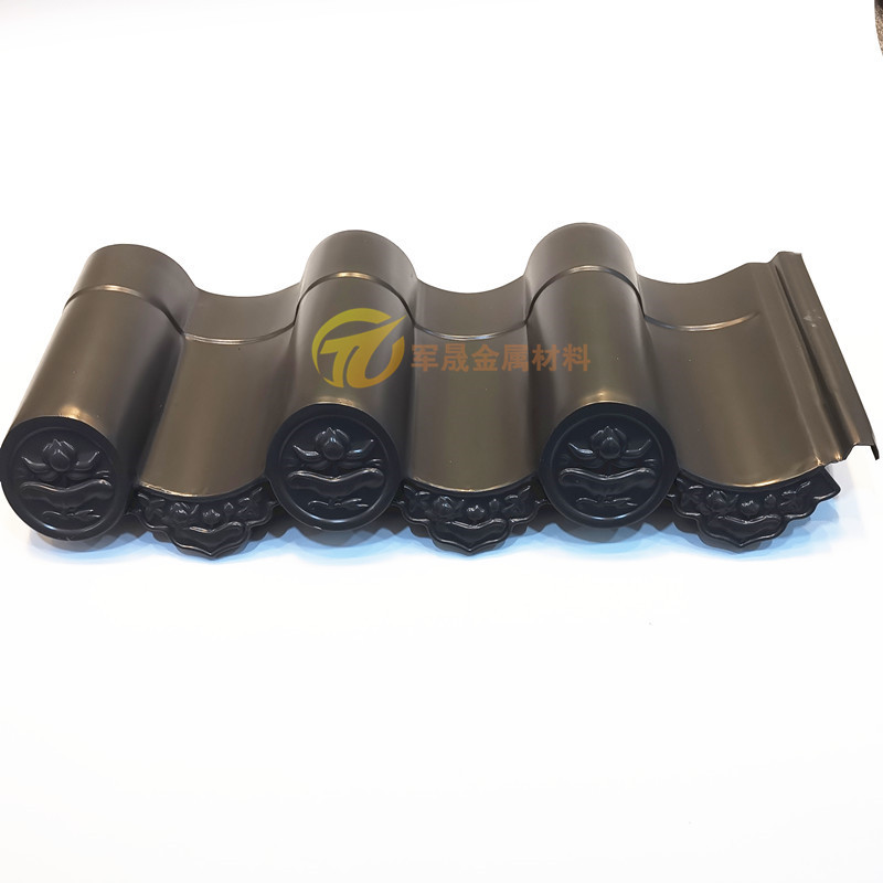 源头厂家直供 0.8厚765/800/828/825型彩钢 筒瓦琉璃瓦