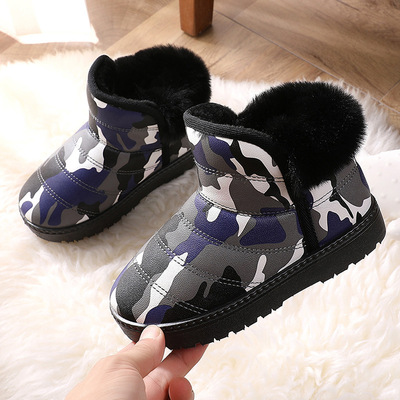 儿童雪地靴2020新款休闲保暖防滑女童靴子棉鞋男童短靴童鞋批发|ms