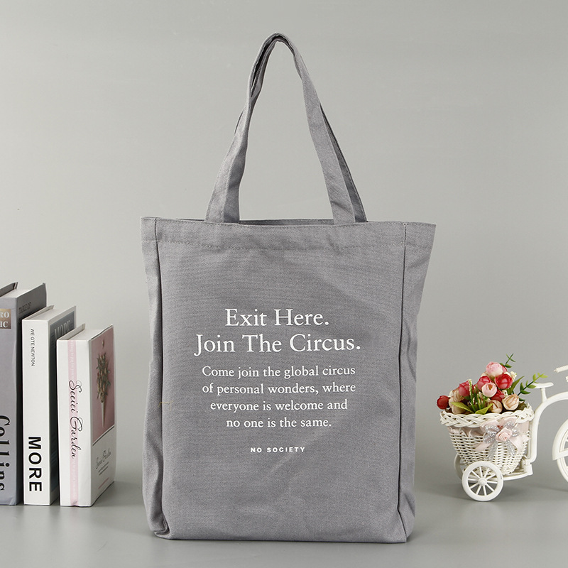 厂家直销创意购物帆布手提袋新款韩版时尚字母购物袋定制印logo