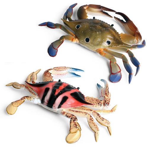 Children's solid simulation marine animal model crab safflower crab king crab swimming crab plastic toy ornaments