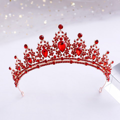 Cross-border new bridal headwear handmade luxury princess crown rhinestone crystal crown wedding hair accessories wedding accessories