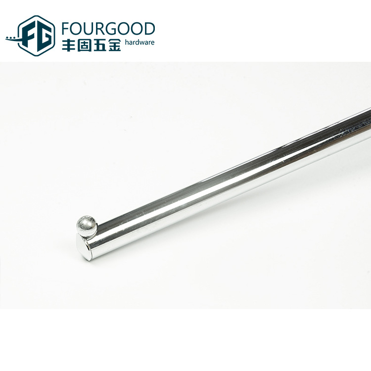Foshan Tarjeta de fábrica Net Oval tubo de vidrio soporte gancho supermercado centro comercial pantalla electricidad cromado brazo estante soporte