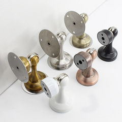 Wholesale thickened punch-free stainless steel black door stopper door top strong magnetic ground suction wall suction high magnetic door bumper