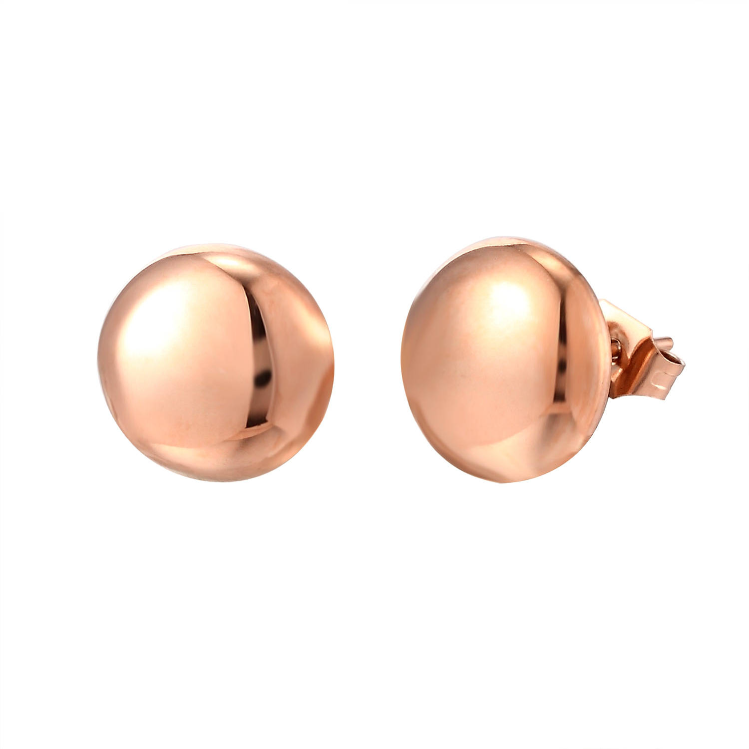 1 Paar Süß Einfarbig Titan Stahl Ohrringe display picture 1