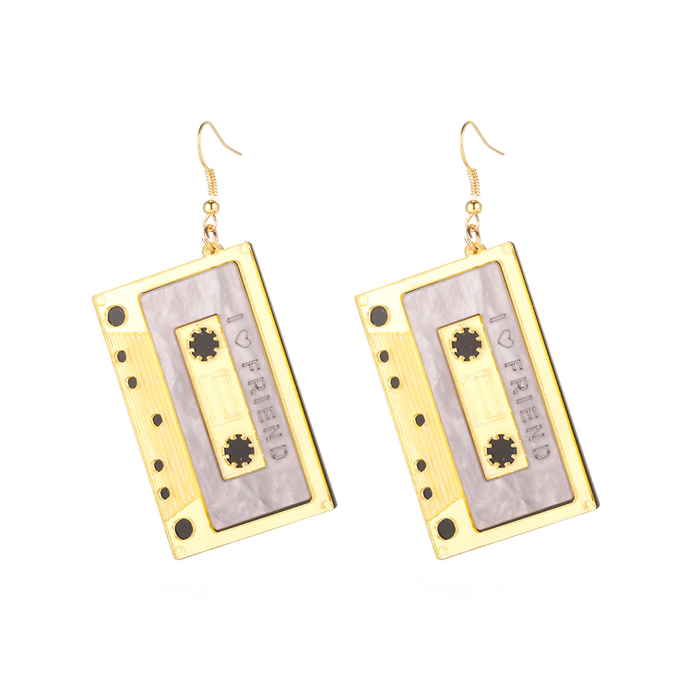 Korean New Fashion Exaggerated Acrylic Music Wild Earrings Women Wholesale display picture 8