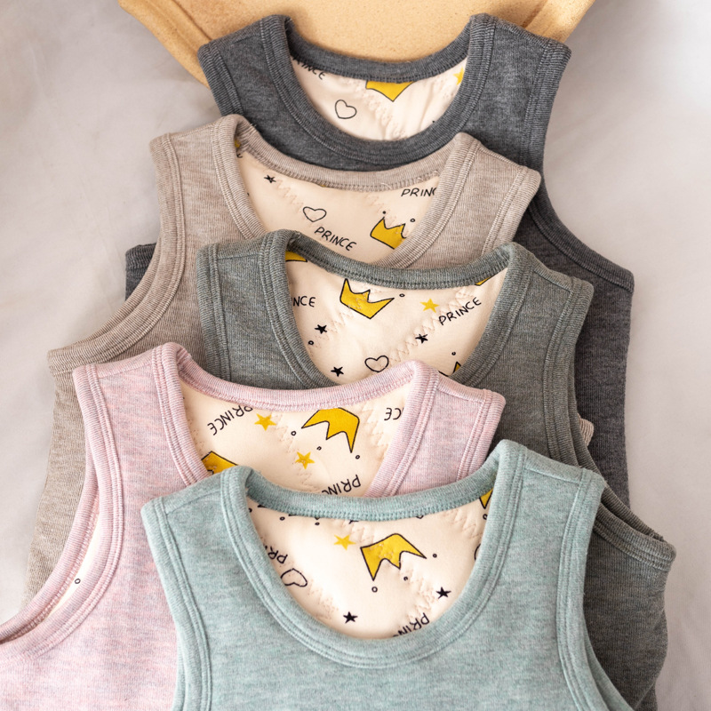 source Manufactor Autumn and winter thickening keep warm children vest T-shirts Miantao Vest waistcoat Sleeveless Close vest