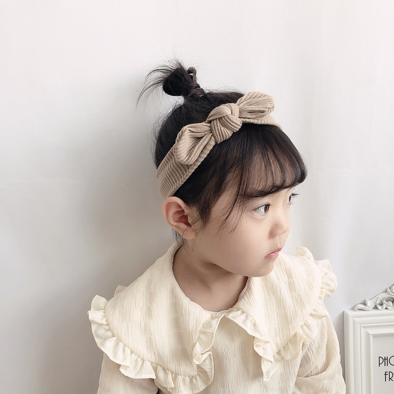 Hair Band Hair Accessories Type Fashion Solid Color Bow Knot Cloth Hair Band 1 Piece