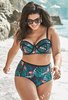 Cross border Split swimsuit Europe and America lady Large Feipo printing Fission Hard pack Swimwear bikini