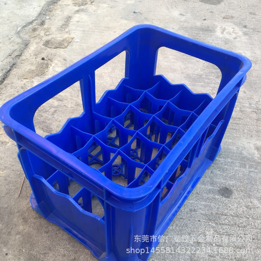 牛奶瓶专用隔板箱 塑胶分格箱 配送箱 周转筐 塑料饮料杯箱