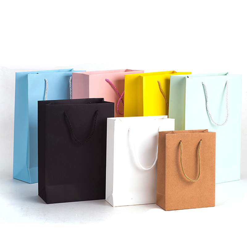 加厚现货牛皮纸袋服装礼品包装袋子购物牛皮纸手提袋环保大容量