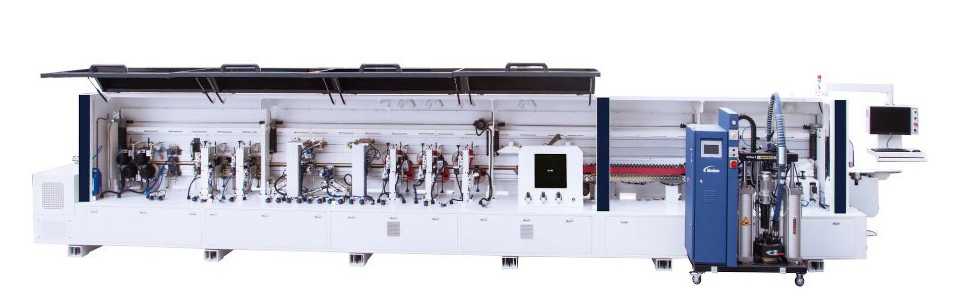 鋁蜂窩板全自動封邊機蜂窩鋁板封邊機PUR塗膠封邊機填充鋁封邊機