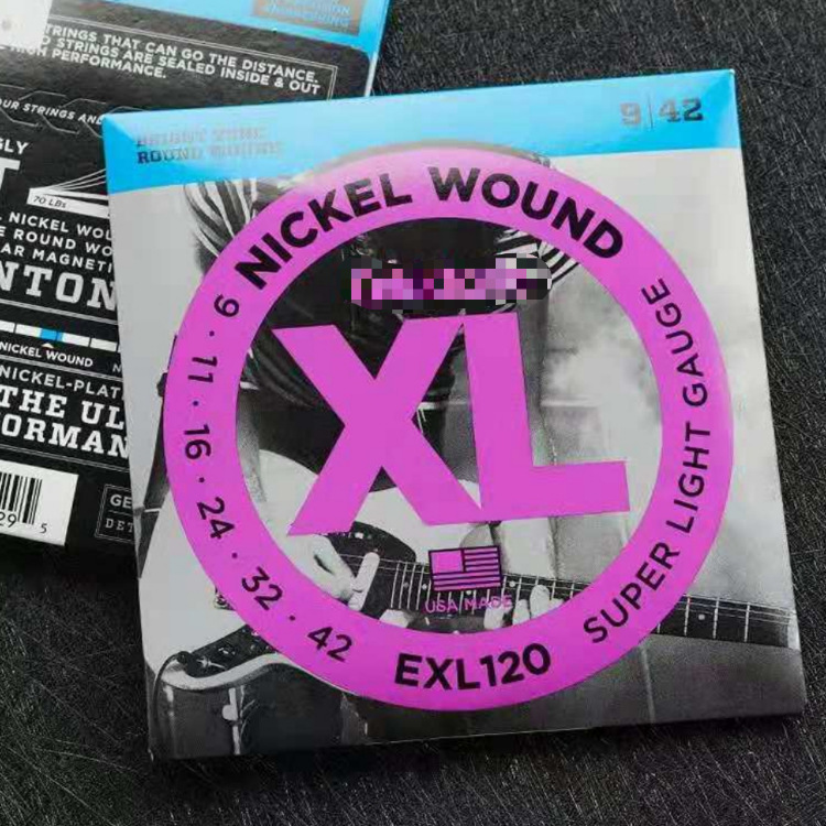 Set of 6 Electric Guitar Strings, Rust-Proof EXL110/120, Bulk Electric Guitar Strings Accessories
