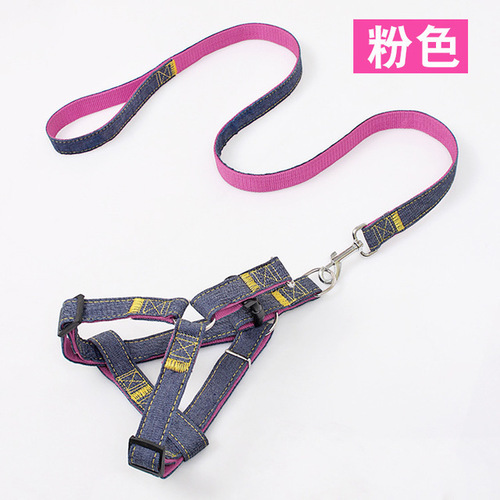 Wholesale chest and back pet dog leash large, medium and small dog neck cover summer dog collar dog walking one piece drop shipping