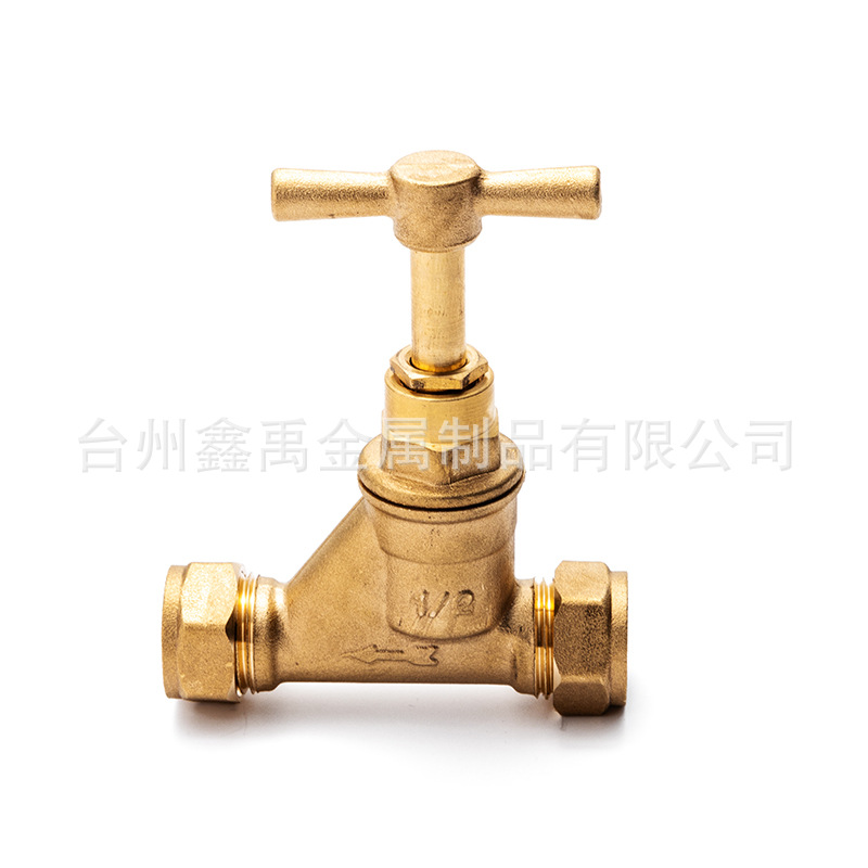 厂家生产黄铜卡套截止阀 慢开截止阀暗阀DN15