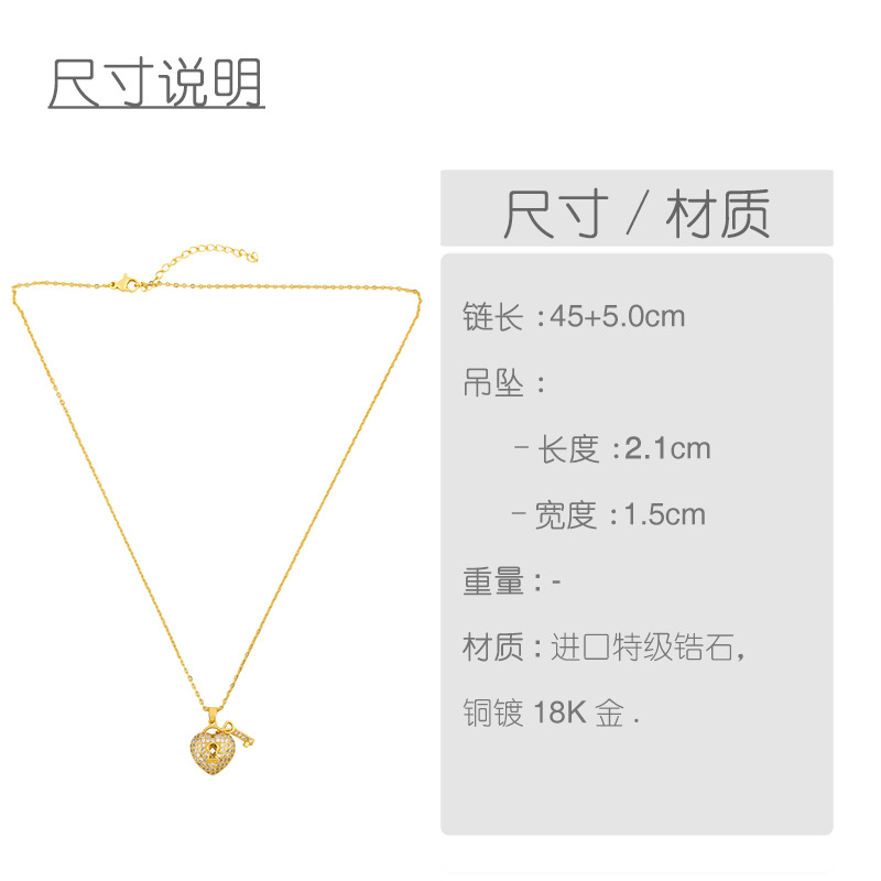 Fashion Necklace Women Diamond Love Clavicle Chain Wholesale Nihaojewelry display picture 1