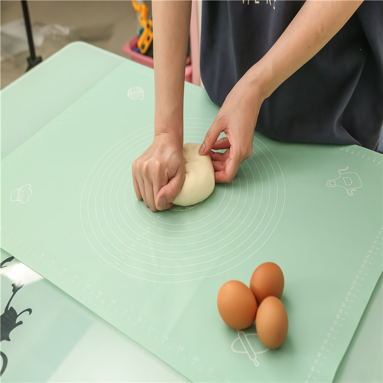 硅胶揉面垫 硅胶垫耐高温烘焙工具厨房加厚防滑不粘和面板案板详情4