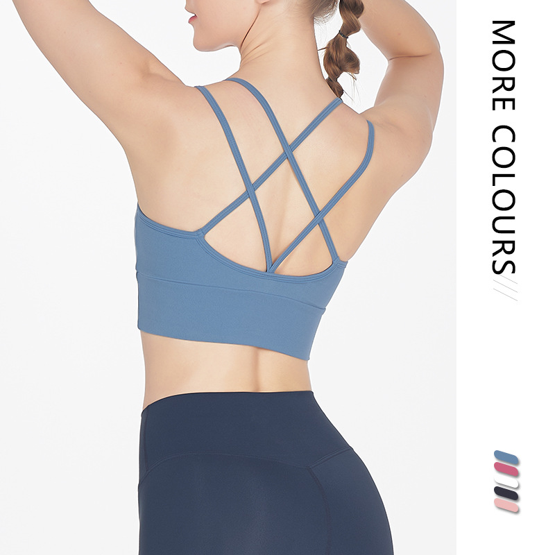 new pattern Gym motion run Yoga suit vest leisure time Show thin Skin-friendly High elastic Shockproof Beautiful back Bras