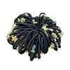 Elastic black hair rope, metal decorations, Birthday gift