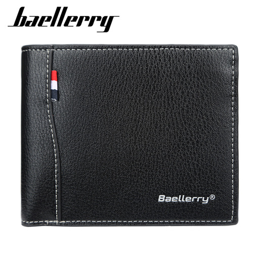 baellerry wallet men's horizontal one-fold small wallet fashionable open coin purse short ultra-thin wallet bag