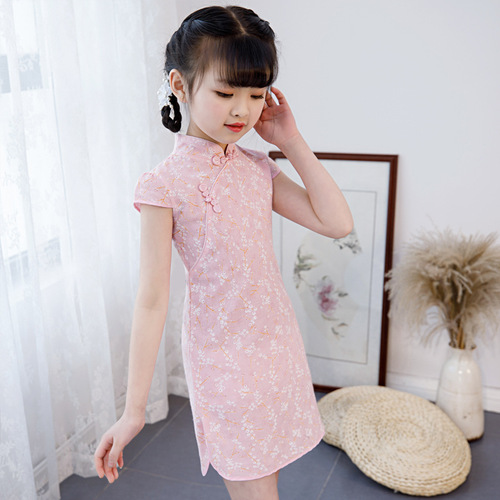 Qipao for kids Children Chinese Dress cheongsam, cotton and hemp show off