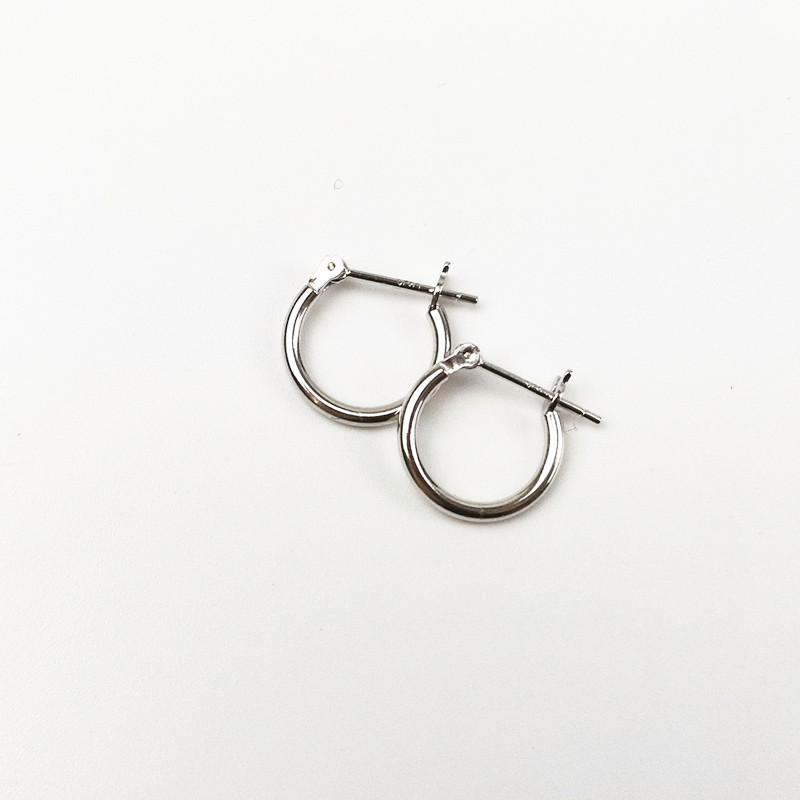 Women's, Unisex Gender 1 Pair 925 Sterling Silver U-Shaped Solid Color Earrings