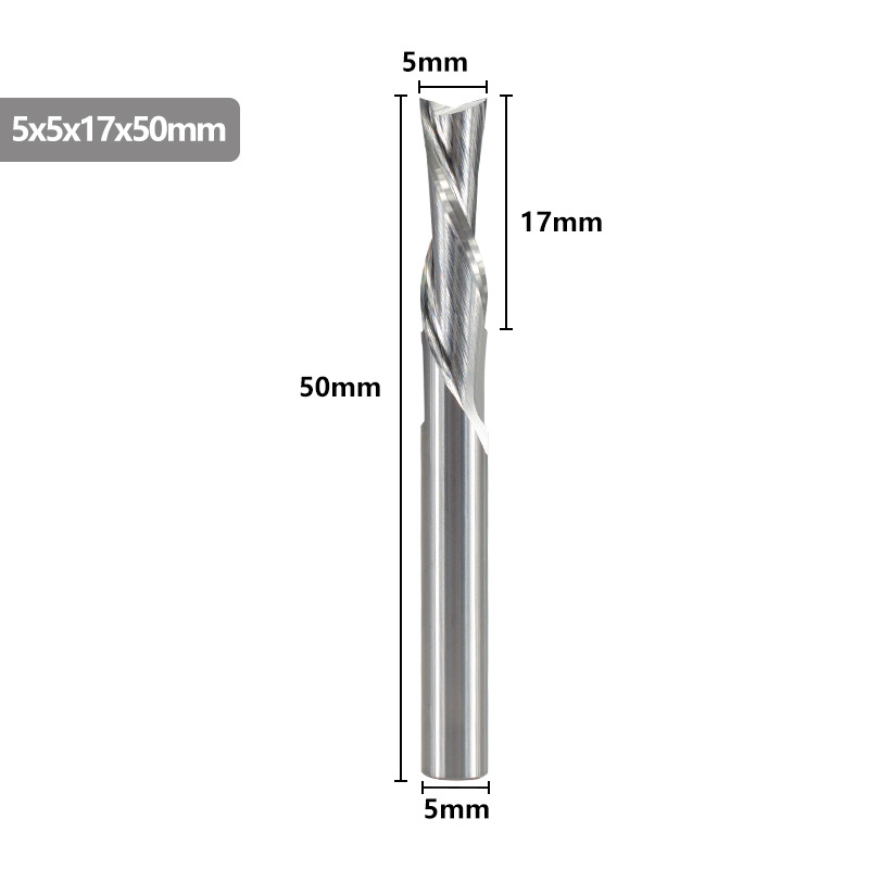Cross-border hot-selling new left-hand double-edged tungsten steel milling cutter, woodworking CNC machine tool tool, engraving tool
