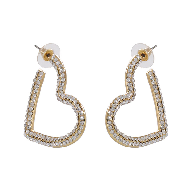 The New Heart-shaped Diamond Earrings For Women Wholesale display picture 8