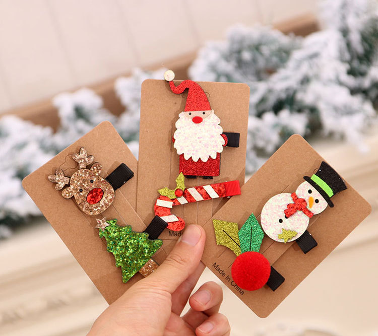 Christmas Hairpin Set Christmas Children's Colorful Hairpin Set display picture 12