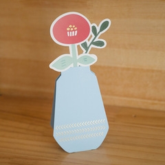 Gold-Leafed Flower-Shaped 3D Greeting Card for Valentine's Day 520, Mother's Day Greeting Card, Wholesale, Cross-Border, Thank You Card